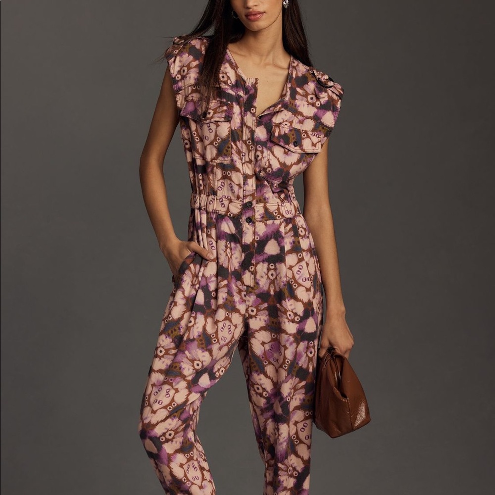 By Anthropologie sleeveless cutout jumpsuit
